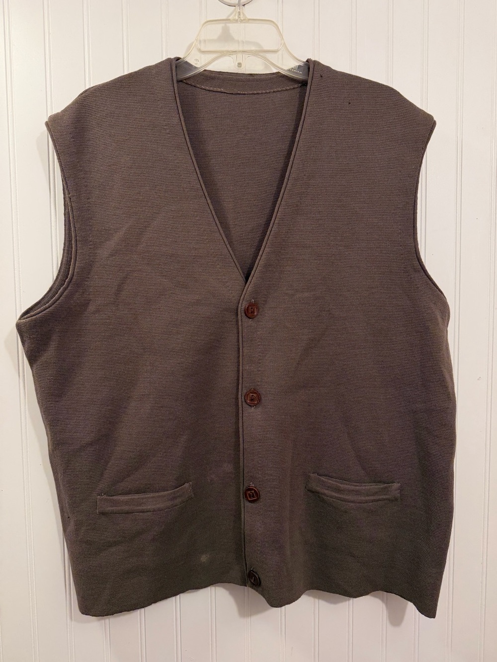 light brown sweater vest